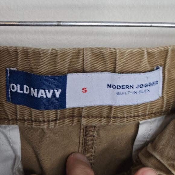 OLD NAVY Modern Jogger Pants Tan Built In Flex Size S - Picture 9 of 10